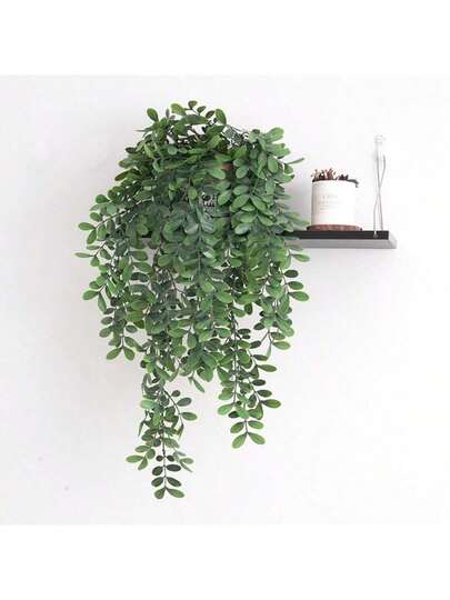 1pc Artificial Plant (With/Without Pot), Fake Hanging Plant, 2pcs Artificial Hanging Potted Plants, Artificial Mandala Vine Hanging Plant, Green Plant Wall Decor For Indoor, Outdoor, Living Room Shelf, Bedroom, Kitchen, Home, Wedding