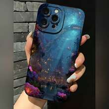 Funda de Teléfono Escena de Fantasía Submarina con Coral Colorido y Luces Brillantes para iPhone 17 14 Pro Max 13 Pro 12 Mini 11 Pro  Galaxy S23 S22 S21 Plus S10 Etc Funda de Teléfono Funda de Pareja Regalo para Novio Novia Regalo de Vacaciones - Negro - Ver 2
