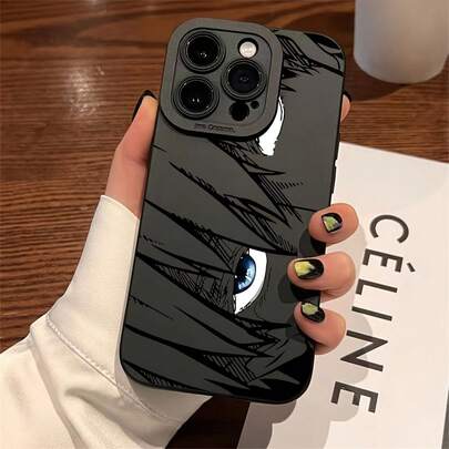 [Último] Funda de Teléfono Anime G-Gojo S-Satoru. Compatible con 17, 16E, 16, 15, 14, 13, 12, 11, Pro,,, X, XR, XSMAX, 8, Plus. Cubierta trasera de TPU suave con diseño anti-caída. Incluye ranura para tarjeta.17 17promax