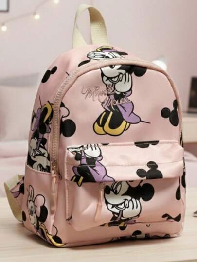 Mochila mini con estampado de Minnie y Daisy, mochila de día rosa de moda, mochila diaria práctica y elegante, accesorio de viaje útil, regalo para adultos, adolescentes y estudiantes, bolso de hombro pequeño
