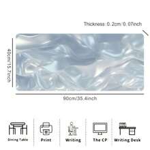 Mouse Pad de Seda Branca Extra Grande - Base de Borracha Antiderrapante, Bordas Costuradas com Precisão, Padrão Impresso de Alta Definição, Ideal para Escritório, Decoração Doméstica e Mouse Gamer - Presente Perfeito para Natal, Ação de Graças, Halloween, Mesa de Escritório - Multicolorido - Visão 2