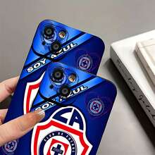 Funda para teléfono Cruz Azul con diseño de corazón y logotipos dinámicos del club, ideal para teléfonos ,  17,  16 Pro Max,  15 Pro Max,  13 y  12. Fabricada con TPU resistente para una protección superior contra golpes y caídas. Perfecta para aficionados al deporte, cumpleaños, regalos familiares o para demostrar tu cariño en estas fiestas. - Negro - Ver 8
