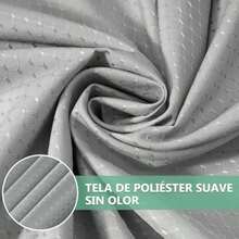 KTMOUW Cortina de Baño, Cortinas de Ducha 180x180cm Impermeable, Tela Lavables con 12 Ganchos Plegable Secado Rápido Cortinas para Duchas de Baño y Bañeras,(Gris) - Multicolor - Ver 5