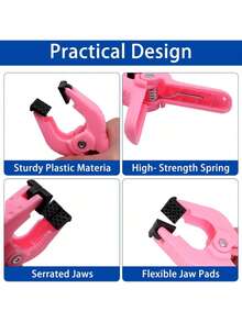 1 pince à ressort robuste, pince pour arche de ballons, pince rotative détachable, pince pour toile de fond, petite pince, convient pour le DIY, les toiles de fond photographiques, solide et durable, applicable pour la fabrication d'artisanat, la décoration de ballons et les fonds photographiques. - Multicolore - Voir 8
