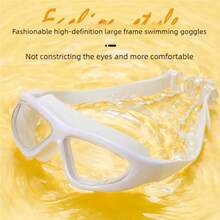 Premium Integrated Earplug Style Unisex Adult Anti-Fog Waterproof Swimming Goggles - Multicolor - View 3