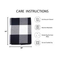 IOHOUZE Cotton Buffalo Plaid Check Rug Outdoor Doormat 27.5 X 43 Inches Washable Woven Outdoor Indoor Welcome Mats For Front Door/Farmhouse/Entryway/Home Entrance Black And White Outdoor Rug,One-Size,BlackandWhite24inchx38inchRectangular - 黑白24吋x38吋長方形 - 查看 3