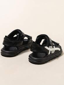 儿童凉鞋，男童EVA软底凉鞋，适合夏季，黑色 - 黑色 - 查看 5