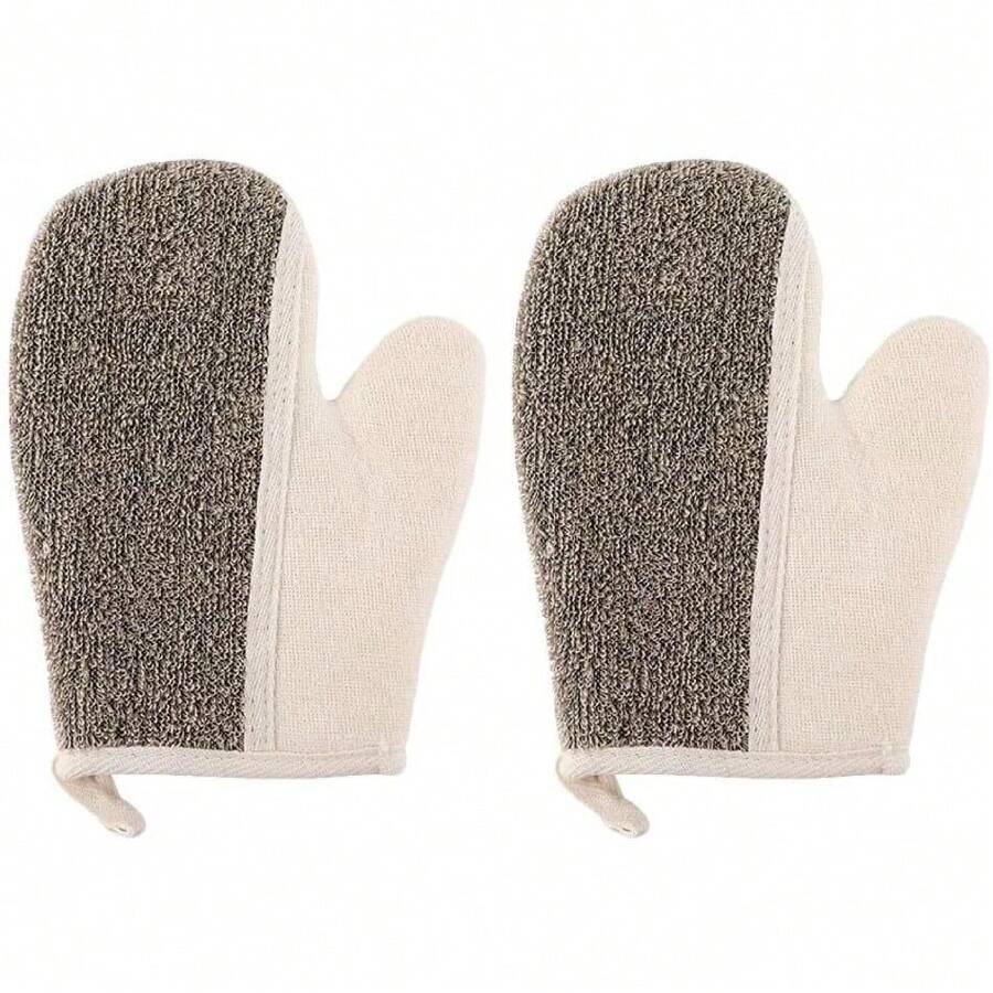 Guantes Exfoliantes De Ducha 2 Piezas Guantes Para Baño Y Exfoliación Corporal Suaves Y Espumosos Para Limpieza Profunda Y Piel Suave En Brazos Y Espalda,36983200 - Multicolor - Ver 1