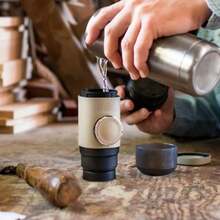 WACACO Minipresso NS2 cafetera espresso portátil compatible con NS cápsulas originales y compatibles operada manualmente cafetera de mano pequeña de 18 bares para viajes camping - Piedra beige - Ver 4