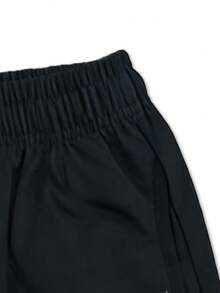 女士印花口袋慢跑裤 - 柔软舒适的运动休闲裤，适合户外跑步、瑜伽和旅行 - 黑色 - 查看 3