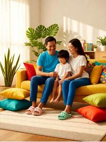 女士家居拖鞋，新款夏季防滑家居凉鞋 - 粉色 - 查看 6