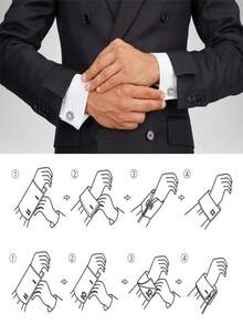 Fashionable Copper Material Shell Series Flat Men's Cufflinks, Personalized Business Minimalist Long Suit Decoration, Versatile Street Style Accessory - Shell Cufflinks - View 10