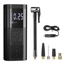 便携式智能气泵，轮胎充气泵。20秒快速充气。配备数字压力表和LED显示屏，内置照明（3种照明模式）。压力单位可切换。适用于汽车、自行车、摩托车、运动球类等。应急气泵 | 户外充气设备。 - 黑色 - 查看 13