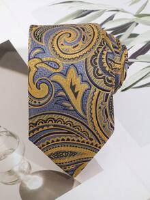1pc Men's Fashion Versatile Cashew Pattern Necktie, Suitable For Shirts, Banquets, Business, Commuting, Parties - Multicolor - View 5