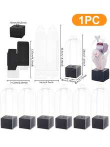 1~10Pcs Portable Transparent Flower Box Handheld Plastic Bouquet Packaging Box Birthday Wedding Valentine's Day Flower Boxes - Multicolor - View 20