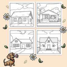 (Phiên bản cao cấp nâng cấp, giấy dày, 20.5 * 20.5cm) "Sách tô màu Ngôi nhà mơ ước: 22 trang thư giãn", Thích hợp cho các cặp đôi và gia đình, thích hợp cho các bữa tiệc, Ngày lễ tình nhân, sinh nhật và các ngày lễ khác. Đồ dùng học tập và vẽ tranh, 22 trang, sách, sách tô màu, đồ dùng học tập, trường học, Giáng sinh, Halloween, sinh nhật, quà tặng tựu trường, sách tô màu, đồ dùng nghệ thuật - Mảnh duy nhất - Xem 5