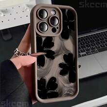 Funda para teléfono compatible con iPhone 17 aire/16/15/14/13/12/11. Profesional máximo 14/15/16 Además, 16E, 12/13mini, X/XS/XR/XSMax, compatible con Samsung Galaxy. A03/A03S/A04/A04E/A05/A05S/A06/A12/A13/A15/A16/A21S/A24/A25/A32/A34/A35/A54/A55, S20/S21/S22/S23/S24 FE/Plus/Ultra, F15, M35/M55, Note20/Note20Ultra Funda para teléfono, carcasa suave de TPU, protección total antideslizante y anti-caída, serie Sky Eye, carcasa suave de TPU, estilo coreano minimalista - Negro - Ver 6