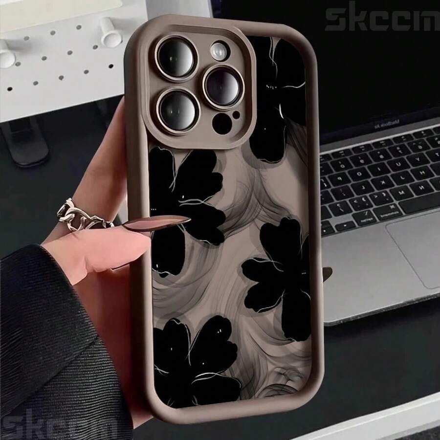 Funda para teléfono compatible con iPhone 17 aire/16/15/14/13/12/11. Profesional máximo 14/15/16 Además, 16E, 12/13mini, X/XS/XR/XSMax, compatible con Samsung Galaxy. A03/A03S/A04/A04E/A05/A05S/A06/A12/A13/A15/A16/A21S/A24/A25/A32/A34/A35/A54/A55, S20/S21/S22/S23/S24 FE/Plus/Ultra, F15, M35/M55, Note20/Note20Ultra Funda para teléfono, carcasa suave de TPU, protección total antideslizante y anti-caída, serie Sky Eye, carcasa suave de TPU, estilo coreano minimalista - marrón frío - Ver 1