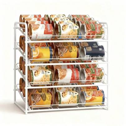 Stozle Can Rack Organizer Canned Food Storage Rack For Kitchen And Pantry Organization Cabinet, Spice Rack, Can Dispensers, Can Storage Holder For Various Ounces Of Canned Food Soda Drinks,4Tier/5Tier