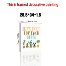 1/4件装 “让我们互相支持”校园励志帆布海报。返校季墙面装饰。非常适合学校墙壁、走廊、食堂和办公室走廊的装饰。家居装饰和墙面艺术！室内装饰。房间装饰美学，可选画框 - 彩色 - 查看 7