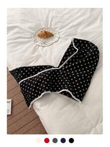 1pc Polka Dot Snood - Balaclava Hat & Scarf Combo, Thermal Lined And Heavyweight, Warm Winter Neck Gaiter For Women