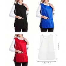 1pc Plain Color Fashionable Water-Resistant Apron, Loose Fit Multi-Pocket Design, Multipurpose For Kitchen, Restaurant, Outdoor Travel, Suitable For Women, Great Gift For Wife Or Mother - Multicolor - View 9