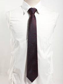 1pc Men's Classic Casual Office Paisley Pattern Necktie, Suitable For Office Wear