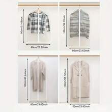 10 Stück/5 Stück/1 Stück Kleiderschutz, moderne halbdurchsichtige staubdichte Haushaltshülle, verstärkter Reißverschluss Anzugsabdeckung, wasserdichte Kleidungsabdeckung, Hochzeitskleid Schutz - Weiss - Übersicht 2