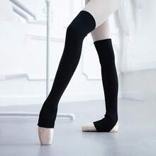 芭蕾瑜伽体操比赛针织护腿，舞蹈练习热身保暖长护腿。 - 彩色 - 查看 2