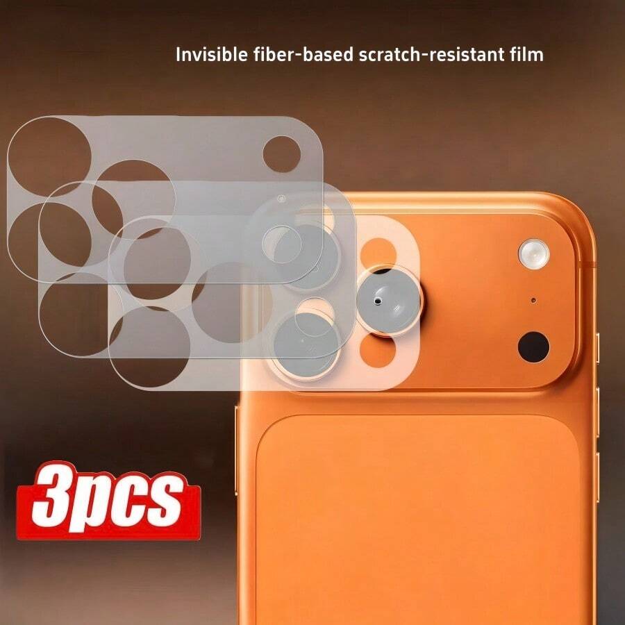 【2025新款隐形手机壳】兼容 17系列，镜头保护膜，磨砂纤维底面，高清玻璃面板，9H防刮防污，超薄贴合，适用于所有手机壳，易于安装和拆卸，无痕，适用于所有Pro Max/Air机型 - 無色 - 查看 1