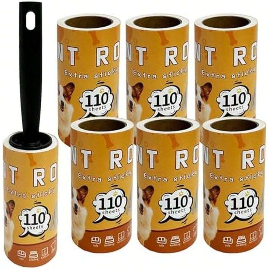 770 Hojas de Rodillos Quita Pelusa,portátil de Quita Pelusa para Ropa,Desmontable Rodillo Quita Pelusa,para en Ropa, Mantas, Alfombras. (Estilo Ⅰ/7pcs) - Estilo Ⅰ/7pcs - Ver 1