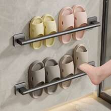 No Drill Wall Mounted Multi-Function Storage Rack, Suitable For Bathroom Towels, Slippers, Kitchen Cloths Storage Hanger - متعدد الألوان - مشاهدة 10