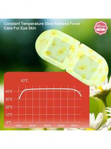 30片装洋甘菊蒸汽眼罩，缓解眼疲劳，改善睡眠质量，自发热睡眠眼罩，一次性温热敷眼罩，舒缓眼部不适，消除黑眼圈，温度可控，持久发热，情人节心形图案 - 黃色 - 查看 4