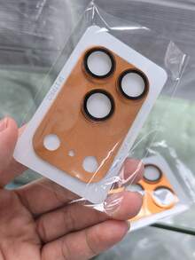 2 piezas Protector de lente de cámara compatible con iPhone 17 Pro Max - Vidrio templado premium 9H, adhesivo fuerte | Compatible con diseño de funda para teléfono, ajuste perfecto | Anti-arañazos, anti-huellas dactilares, anti-polvo | Protección de cobertura completa, previene arañazos e impactos | Cubierta de lente de alta transmitancia, mantiene la calidad de imagen original | Regalo ideal para familiares, amigos y entusiastas de la fotografía móvil en Halloween, disponible en naranja cósmico/plata/azul aplicable a Daily Shield, Oficina, Hogar Diario Escudo Oficina Hogar Cubierta de cámara de teléfono a prueba de agua a prueba de golpes resistente a arañazos - 2 piezas - Ver 3