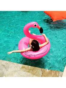 1pc Flamingo Swim Ring With Canopy, Inflatable Upright Swim Ring, Flamingo Detachable Upright Swim Ring For Pool (Suitable For Deep Water), Pool Inflatable, Beach Essentials, Pool Float - Multicolor - View 4