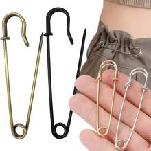 5-20pcs Large Size Garment Safety Pins, Heavy Duty Quilting Pins, Gold/Silver Decorative Pins, Suitable For Canvas, Wool Clothing Crafts And DIY Jewelry Crafts - Multicolor - View 3