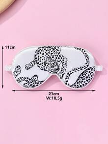 1个柔软亲肤的数码印花动物图案睡眠眼罩，采用聚酯纤维材质，适合女性睡眠时佩戴 - 彩色 - 查看 7