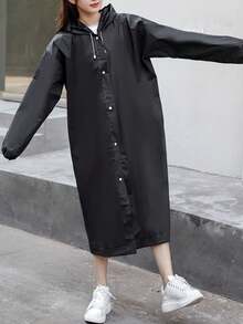 高品质雨衣，时尚雨衣，加厚雨衣，全身雨衣，防水防风男士雨衣，雨披，多功能雨衣，户外活动雨具，骑行旅行徒步雨衣，加厚尺码雨衣，黑色雨衣，成人旅行时尚雨衣，户外加厚雨披，雨具，春夏精选，伴娘礼物，房间装饰，卧室装饰，海滩，旅行，男士，女士，度假 - 黑色 - 查看 4