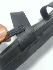 1双时尚儿童平底凉鞋，优雅女童凉鞋，休闲男童凉鞋，套脚设计，适合日常出行、婚礼派对、夏季假期穿着 - 黑色 - 查看 8