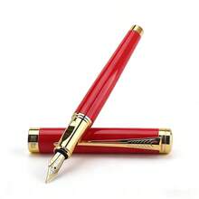 Luxury 103 Metal Grid Feather Arrow Gold Clip Fountain Pen 0 5MM Nib Classic Ink Office Gift Pen - 103 - View 20