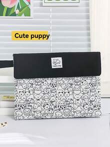 1 Piece, 2025 New Capybara File Bag, Student Cartoon Pen Bag, High-Value Storage Bag, Large-Capacity Stationery Bag, Zipper Test Paper Storage Bag, - Multicolor - View 14