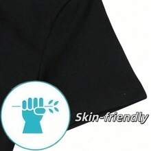 Clean Girl Teddy Bear Movie Popcorn Chair Soft Ribbed Knit Tee Work Weekend Casual - Negro - Ver 2