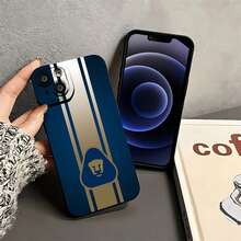 Funda para teléfono con diseño elegante y emblema de león, compatible con teléfonos ,  17,  16 Pro Max,  15 Pro Max,  13 y  12. Fabricada en TPU, ofrece protección contra golpes y caídas. Ideal para amantes de la moda, como regalo para seres queridos, en cumpleaños y ocasiones especiales. - Negro - Ver 4