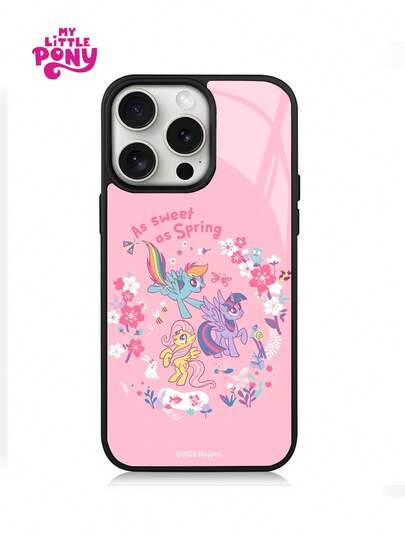  Officiellt MY LITTLE PONY-godkänt/Tecknad karaktärsdesign/Premium akryltelefonskal kompatibelt med 17/16/15/14/13/12/11/17 Pro Max/XS/XR/XS MAX, Anti-fall matt bakstycke