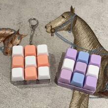 1pc 9-In-1 Keyboard Stress Relief Toy, Keyboard Stress Relief Keychain, Anti-Stress Keyboard Buttons, Finger Pressing Toy, Stress Relief Toy (Macaron, Morandi)