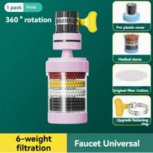 1/2/4pcs Faucet Shower Head Set, Portable Faucet Sink Hose Adapter, Handheld Shower Head, Suitable For Various Faucet Sizes, For Bathing, Pet Grooming, Vegetable Washing, Dog Shower, Beauty Products, Multi-Functional Faucet (Random Style Delivery) - Multicolor - View 11