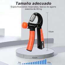 Fortalecedor de Agarre,3 en 1 Ejercitador de Antebrazo Set,con Contador,Ejercitador de Mano,Hand Grip Ajustable,Kit de Entrenamiento para Ejercicio Mano,para El Tratamiento y Recuperación de Dedos,36984585 - Neblina azul - Ver 2