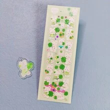 1pc Cute Rabbit Series Stickers, Rainbow Rabbit & Metallic Glitter, Suitable For K-Pop Fandom, Diary Decoration, And Daily Use - Multicolor - View 11