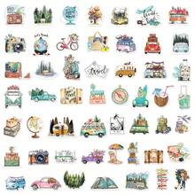 52 piezas Pegatinas de estilo bohemio para viajes al aire libre, adecuadas para decoración en múltiples escenarios, escritorio de oficina, papelería de estudiantes, portátil, teléfono, equipaje, taza de agua, decoración de cajas de almacenamiento, regalos de cumpleaños y festividades, decoración del hogar, pegatinas autoadhesivas, regalo pequeño perfecto manualidades libro de sticker estikers - Multicolor - Ver 5
