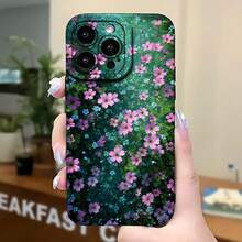2026 nueva funda de teléfono esmerilada, funda de teléfono con patrón floral de flores rosas y azules, diseño natural para  17 15 Pro Max,  17 14 Pro,  17 13,  17 12,  Galaxy S23 S22 S21 S20, protector de teléfono, funda de pareja, regalo para novio, novia, San Valentín, cumpleaños, aniversario. - Azul Klein - Ver 5